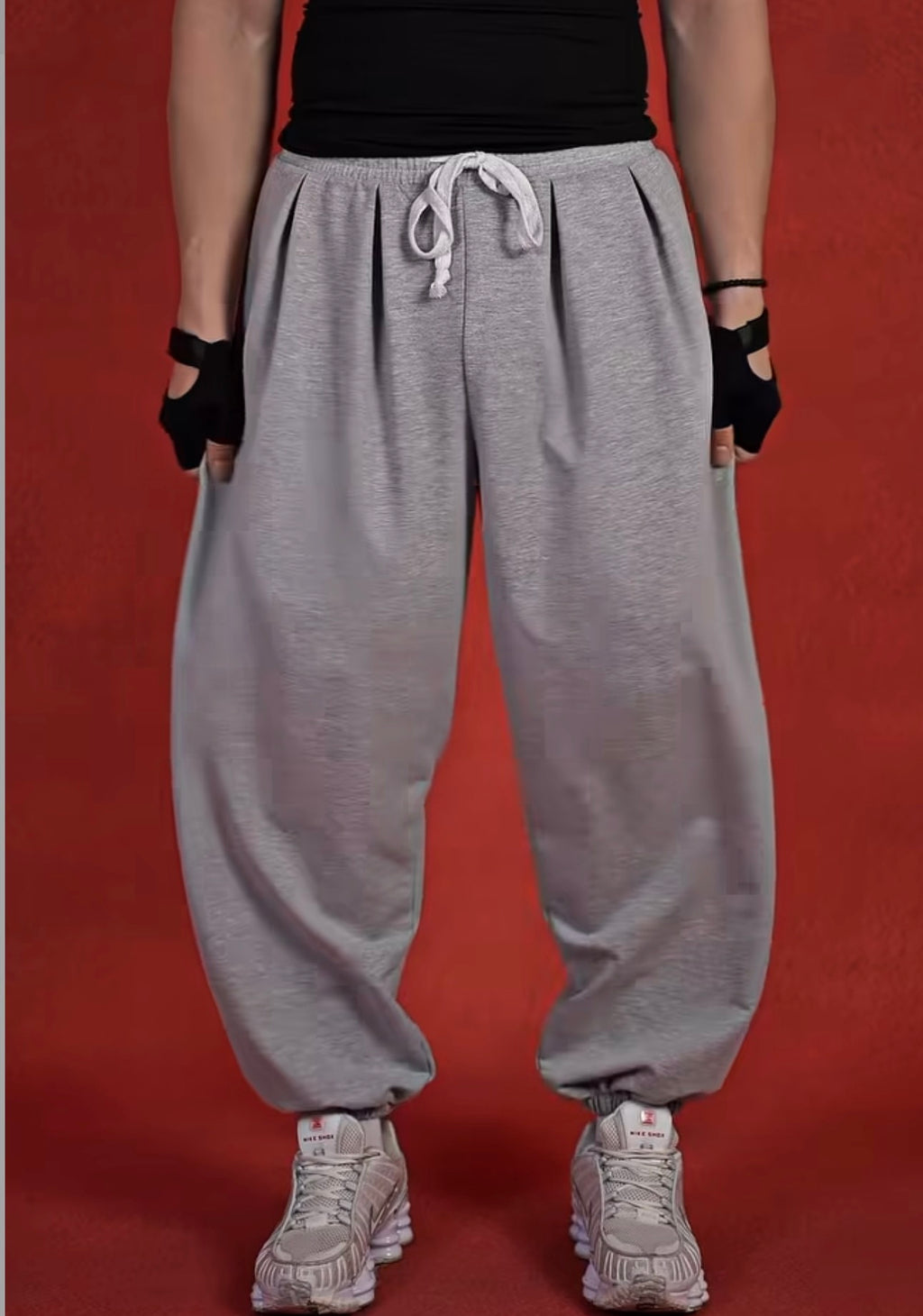 Relaxed Fit Gray Jogger Sweatpants
