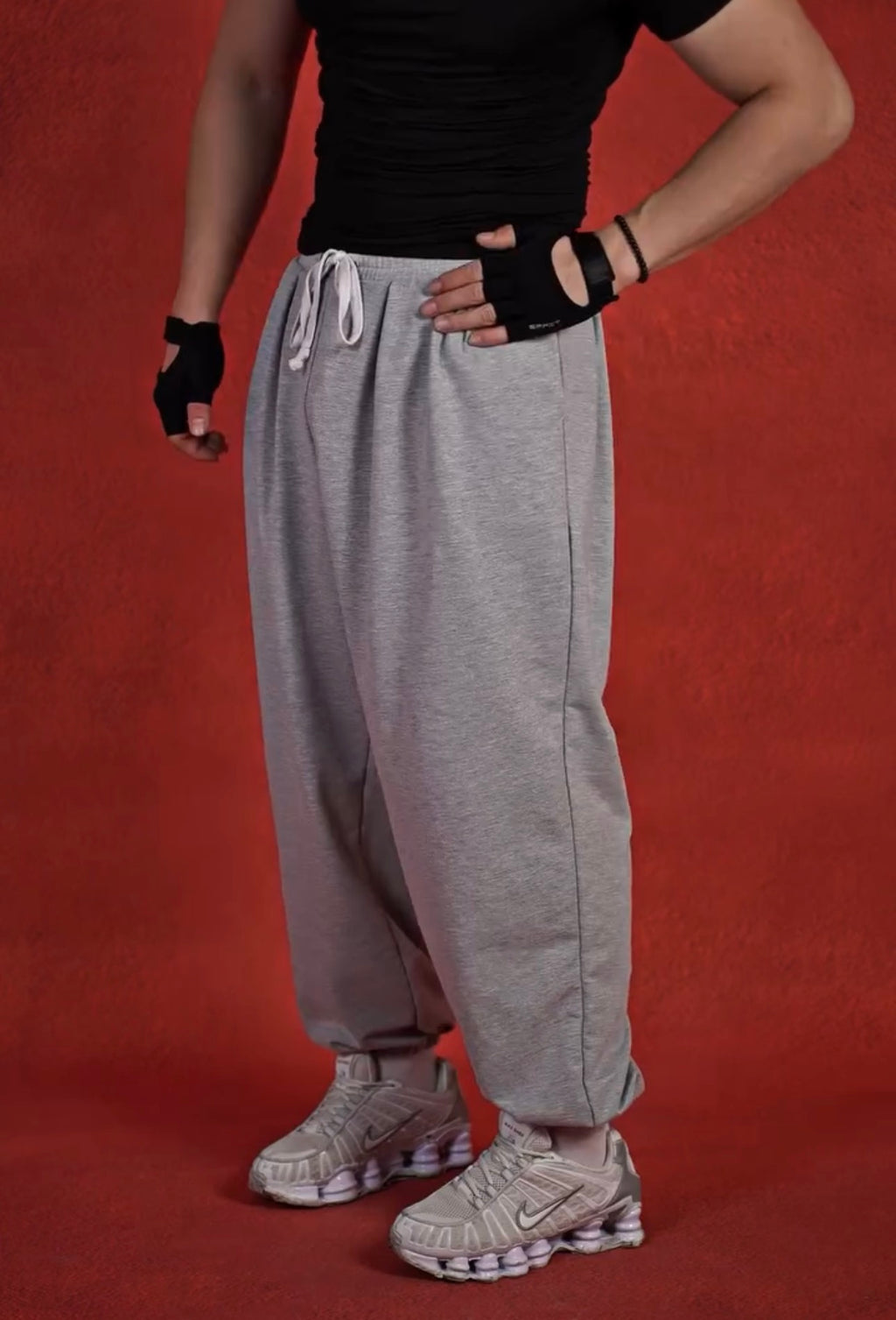 Relaxed Fit Gray Jogger Sweatpants